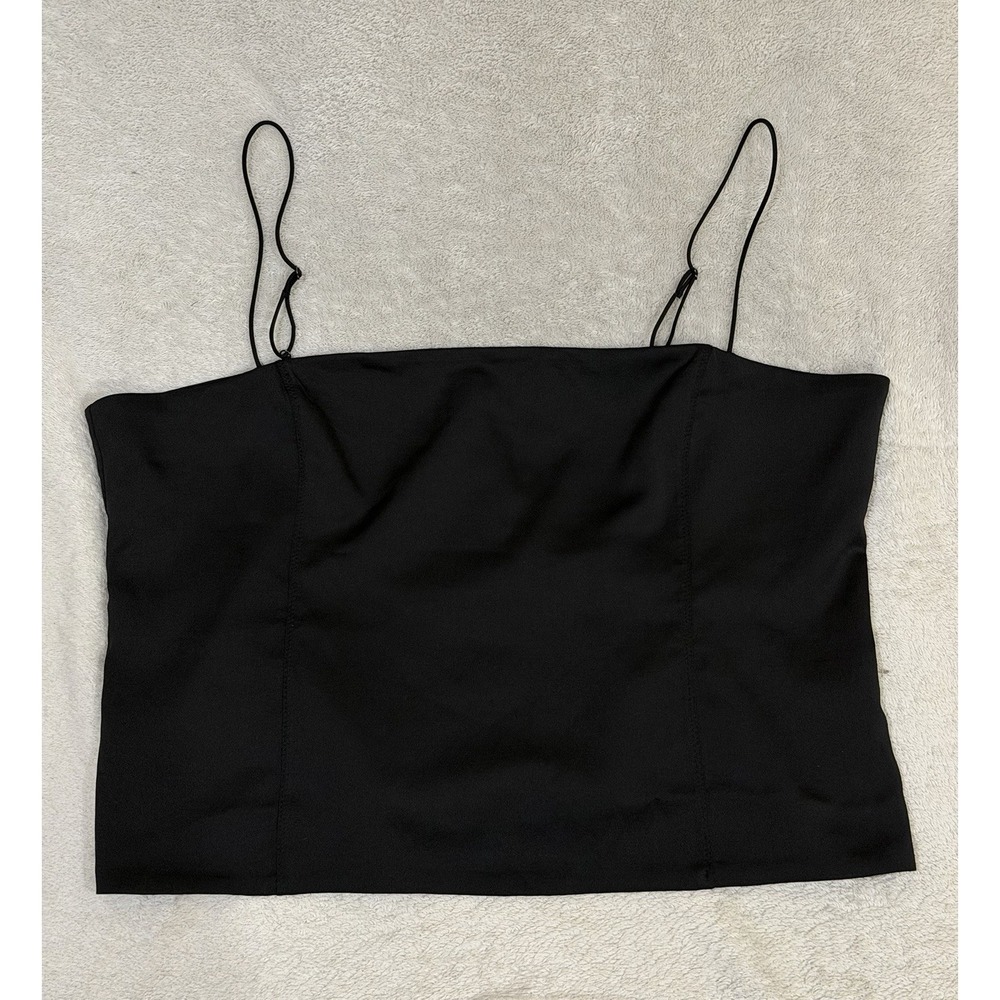 NWT J. Crew Bustier Top in Stretch Satin Size 20 Black Date Dinner Party Bar